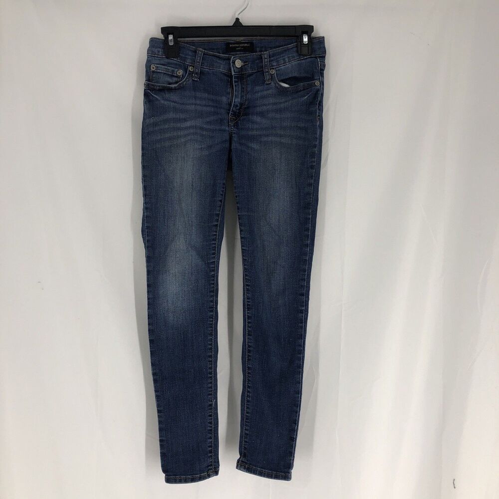 Banana Republic Skinny Jeans Womens Petite 25/0 Med Wash Denim Stretch